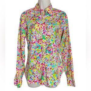 Lilly Pulitzer Print Blouse Size 10